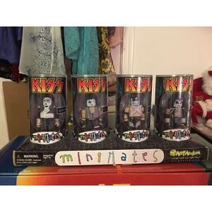 KISS Minimates Figures Set from 2002 -  in factory sealed plastic cylinders